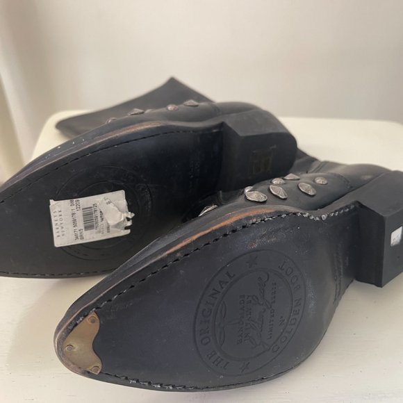 Golden Goose Black Leather Studded Boots Size 35 (NWOB) - Picture 7 of 8